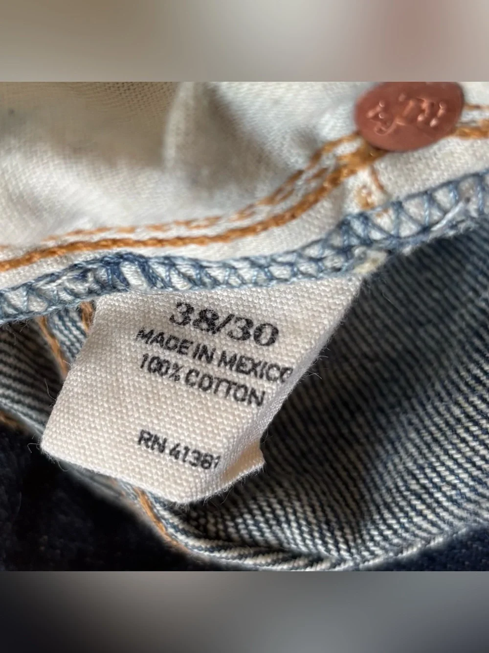 Vintage Polo Ralph Lauren Stratford Jeans Mens 38x30 Faded Distressed Denim Vtg